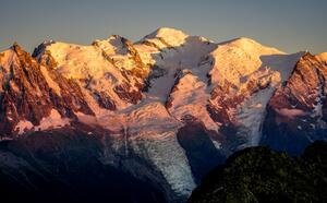 Panorama Mont-Blanc et glacier des Bossons