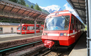 Train en gare de Chamonix