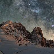Les Grands Montets de nuit