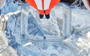 Fissurométrie à l'Aiguille du Midi. A) Position des instruments ; 1, 4