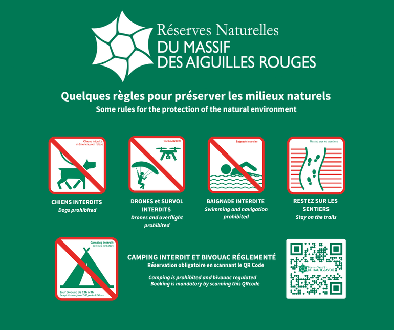 Règlementation Réserve Naturelle Aiguilles Rouges