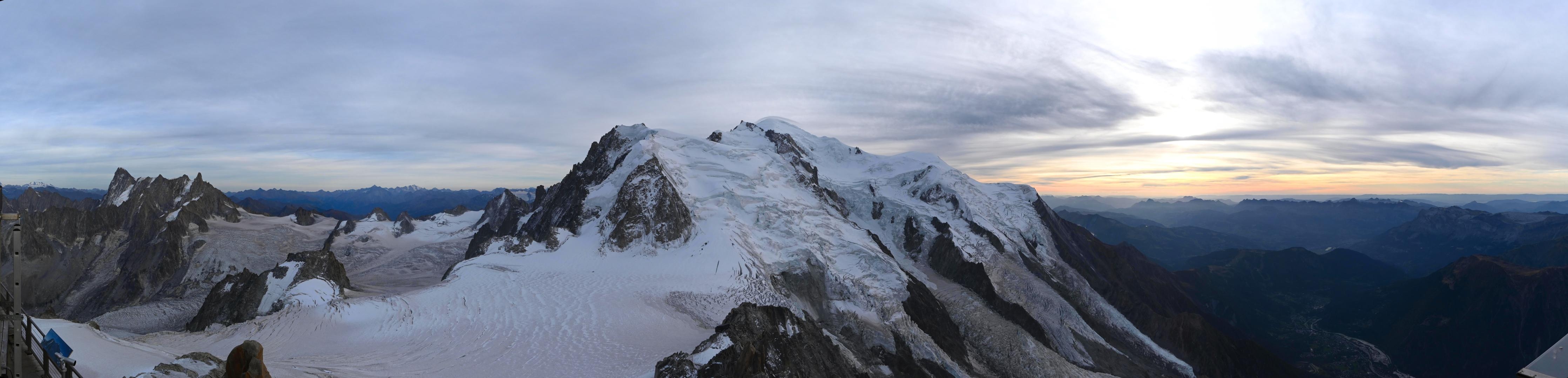Sommet Aiguille du Midi 3842 m - panocam