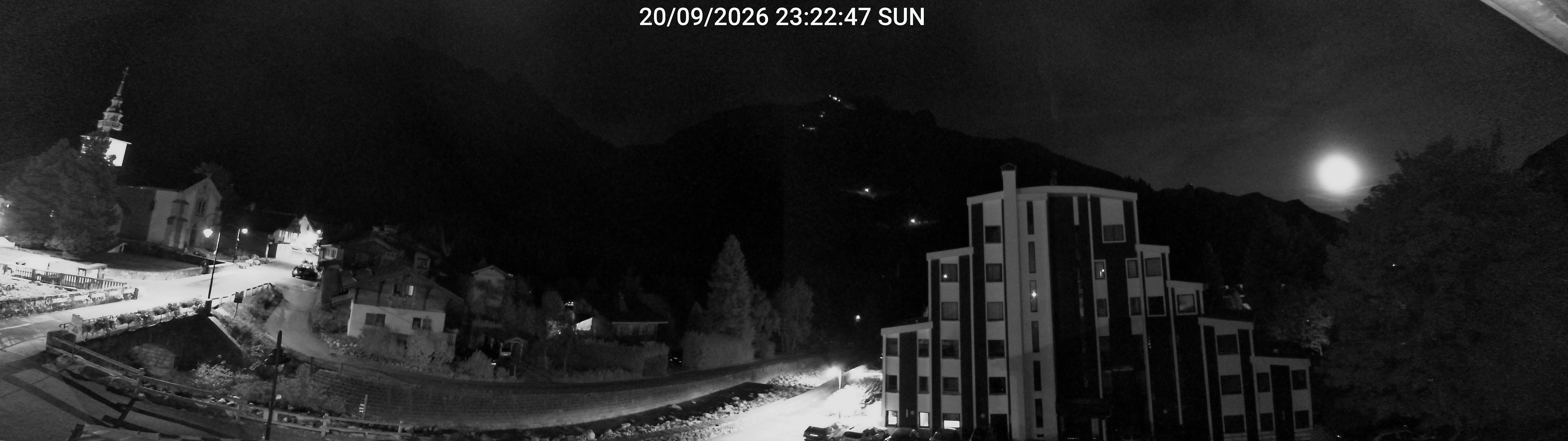 Argentiere webcam — Argentière - Vue village, Grands Montets et mont Blanc